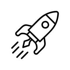 Launch Rocket Blastoff Icon