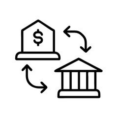 Bank Building Government Icon