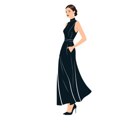 Fototapeta premium A fashion silhouette. PNG and Vector 