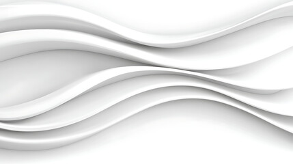 Obraz premium Elegant White Fluid Waves Forming Abstract Layers Texture Background Decorative Artistic Design