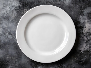 Empty white dish plate
