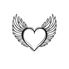 heart with wings Vector 