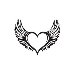 Fototapeta premium heart with wings Vector 