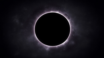 Ethereal Eclipse Glowing Ring Displayed Against a Cosmic Starry Night in Atmospheric Style