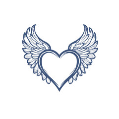 heart with wings Vector 
