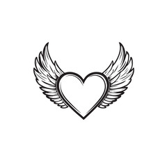 heart with wings Vector 