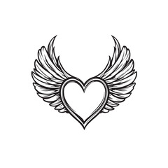 Fototapeta premium heart with wings Vector 