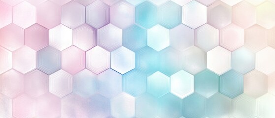Soft Pastel Hexagon Pattern Background with Gentle Color Gradients for Modern Art, Posters, and Digital Designs