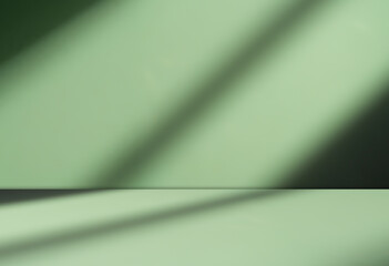 Background green shadow floor studio room photo empty gradient leaf Floor wall backdrop muslin design canvas surface texture podium eco Scene mockup product cosmetic beauty organic display stand.