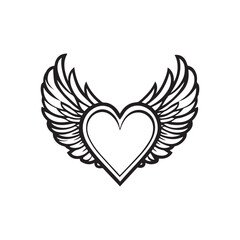heart with wings Vector 