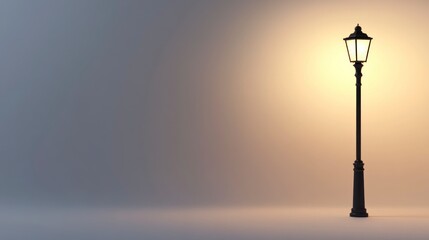 A street lamp with a white background, simple and clean