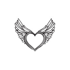 heart with wings Vector 