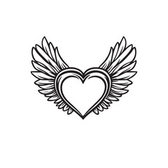 heart with wings Vector 