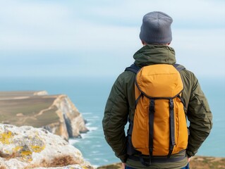 eco-tourism adventure preservation. Coastal cliff hiking with stunning views, featuring talks on the preservation of shoreline ecosystems