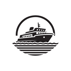 Fototapeta premium Ferry silhouette design Vector (7).eps