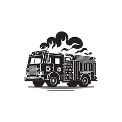 Fire Truck silhouette design Vector (7).eps