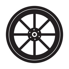 Obraz premium wheel icon logo vector design