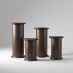set of stainless steel cups