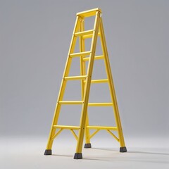 ladder on white background