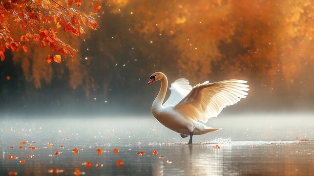 The swan, with its graceful posture and beautiful image, is often regarded as a symbol of elegance and beauty. In nature, the swan is a monogamous animal and is often used to symbolize faithful love a