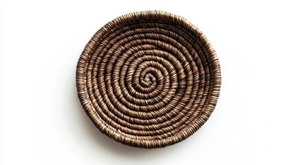 Decorative woven bamboo and seagrass basket natural fiber craft rustic home decor minimalist aesthetic