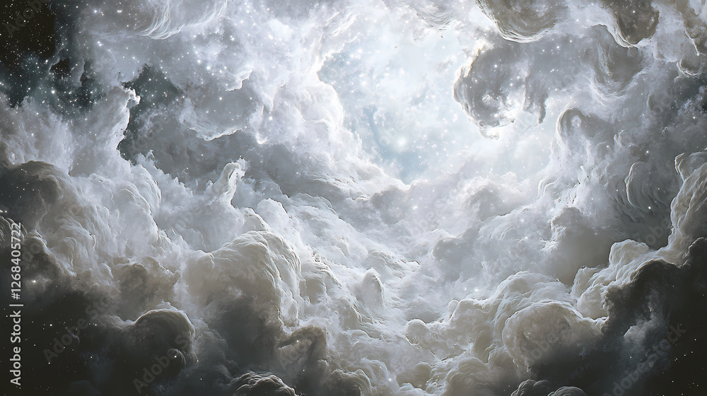 Canvas Prints celestial mosaic: unique clouds in outer space formed by star explosions. galactic mosaic skies. ill