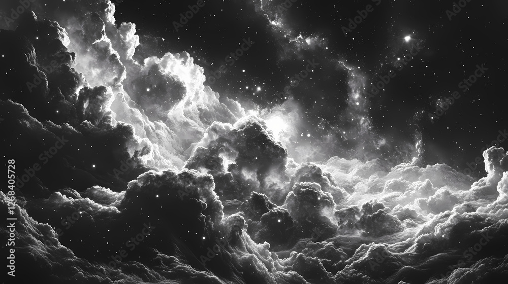 Canvas Prints celestial mosaic: unique clouds in outer space formed by star explosions. galactic mosaic skies. ill