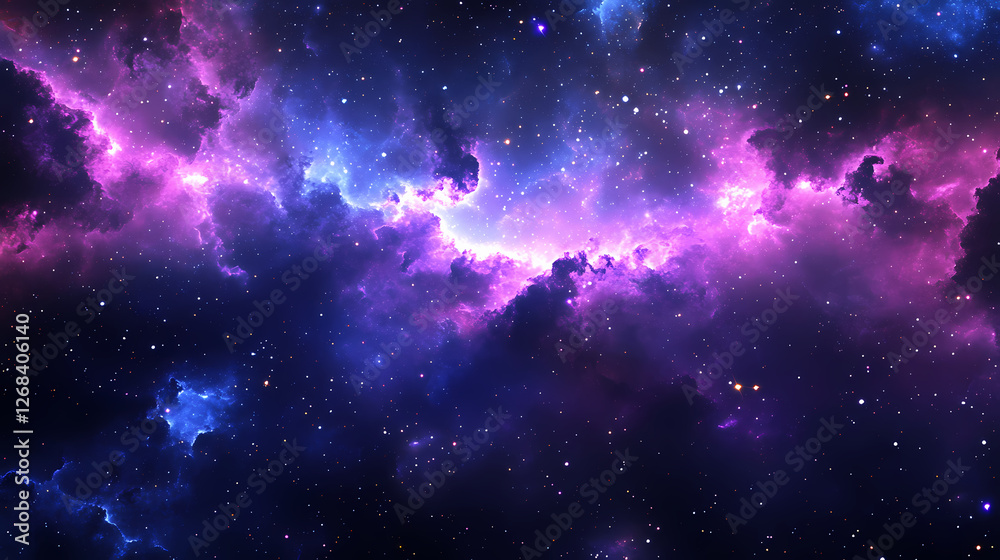 Canvas Prints enigmatic cosmos: abstract background with amazing space clouds and cosmic aura. galactic mosaic ski