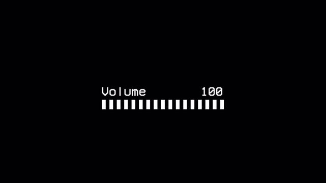 Animation of speaker volume with alpha channel, Speaker volume down and up animation with Transparent Background