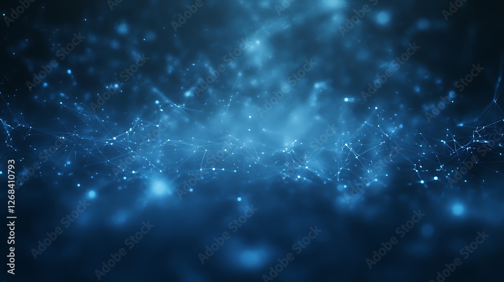Poster A hyper-detailed digital network artwork depicting artificial intelligence concepts and technology.