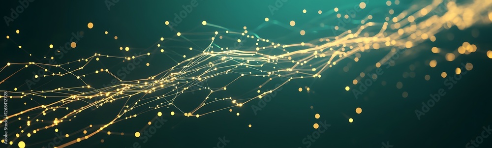Aufkleber High-tech digital background featuring neural network design, ideal for technology-related projects.