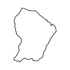 map of French Guiana line icon