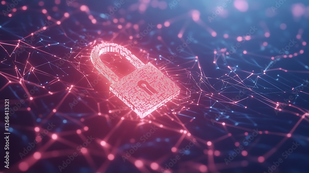 Aufkleber High-tech cybersecurity concept wallpaper featuring a modern digital design and technology elements.