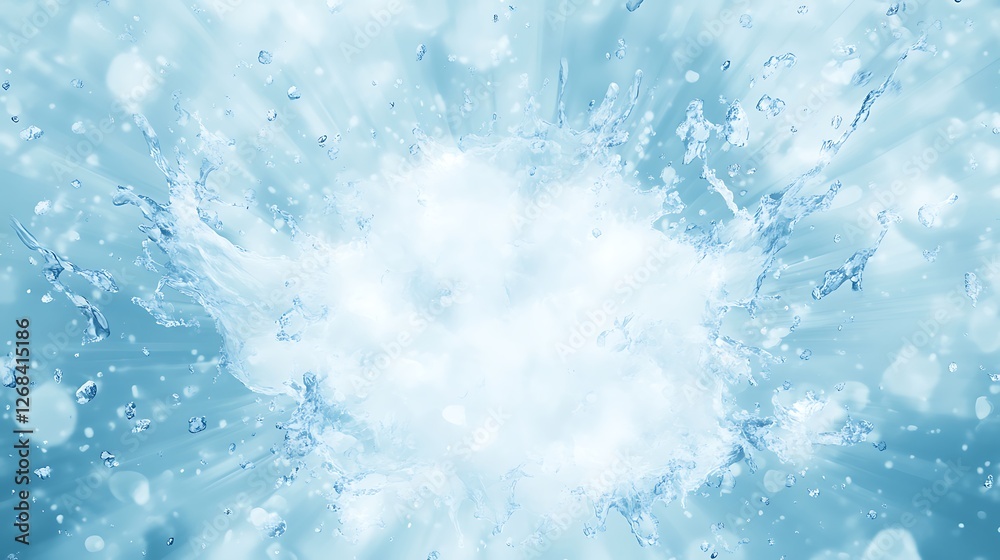 Aufkleber high-impact anime-style image of a water explosion burst for dynamic visuals.