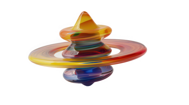 Spinning Top Toy – Transparent Background