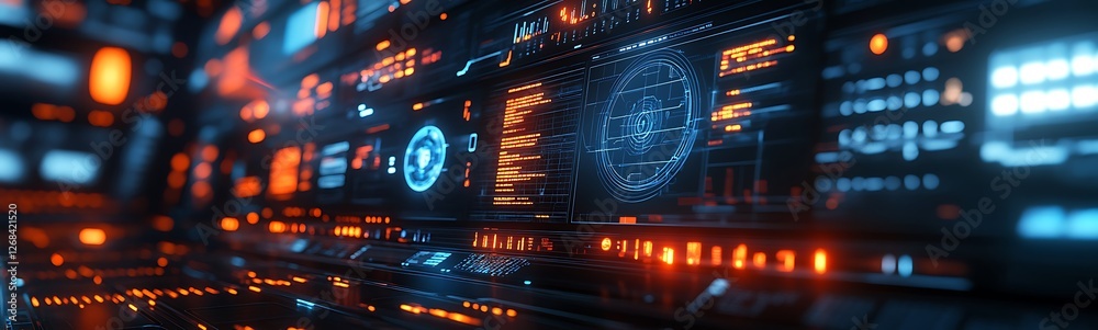 Leinwandbilder A futuristic user interface concept showcasing innovative design elements and technology.