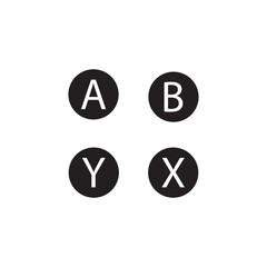 game console button icon logo vector design