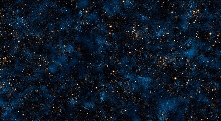 Deep Space Background with Twinkling Stars in Darkness on a Cosmic Night Sky