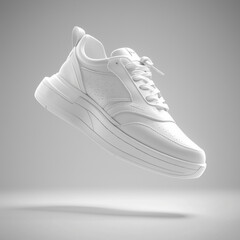 Floating Sneakers Product Shot on White Background