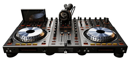 Professional DJ Mixer Console with Integrated Screen