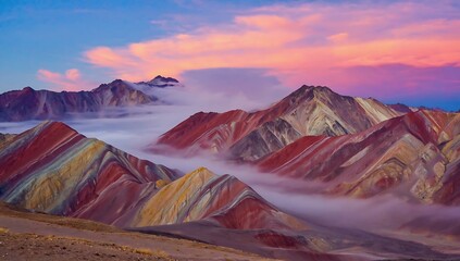 Naklejka premium The Rainbow Mountain