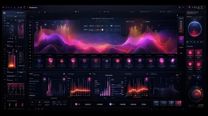 Modern Digital Music Visualization with Vibrant Colors and Design