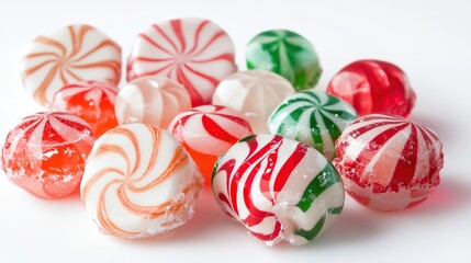  Colorful Candy Elements Isolated on White Background, Sweet and Festive