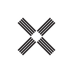 image of a cross sign icon logo vector design