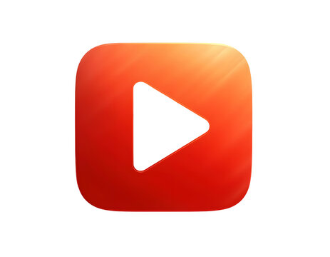 recommend clip art: Play Button Icon: Red Glossy Square Media Player