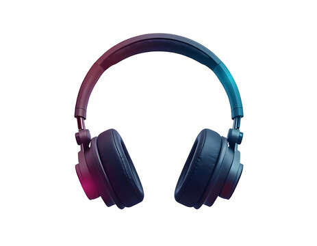 recommend clip art: Neon Gradient Headphones: Immersive Audio Experience