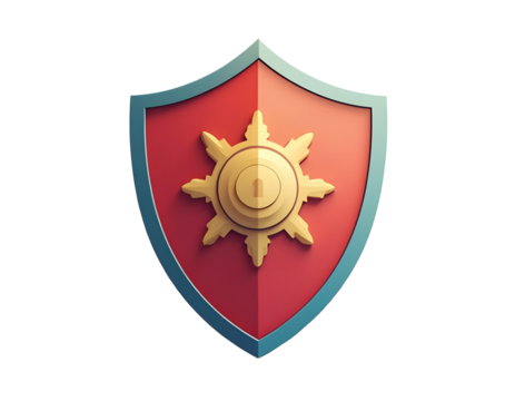 Secure Shield: Digital Fortress, Cybersecurity Protection, Data Safety Emblem