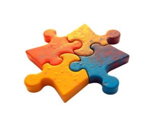 Colorful Interlocking Puzzle Pieces: A Symbol of Unity and Collaboration
