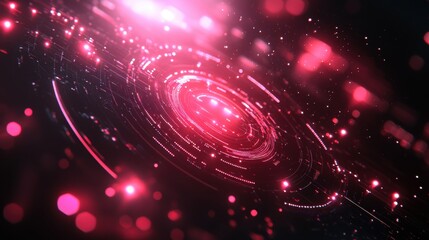 Obraz premium Dynamic Abstract Background with Red and Pink Light Effects