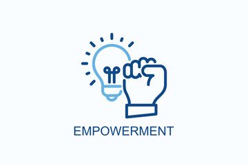 Empowerment Icon Or Logo Isolated Illustration